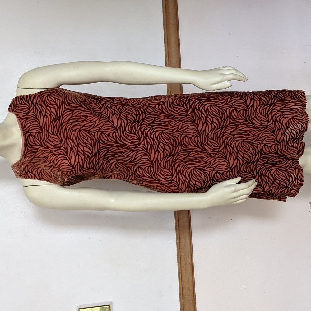 Vintage Kay Unger Velvet Burnout floral Dress